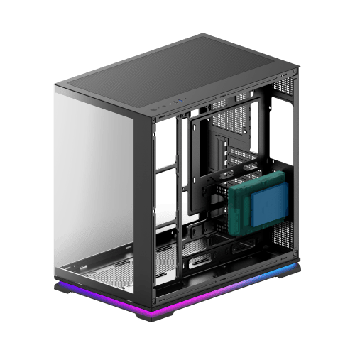 Powercool Plasma Mid Tower Gaming Case - Black 
